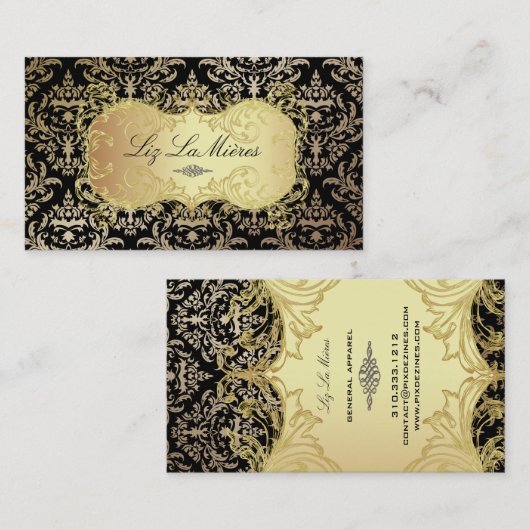 Carte De Visite PixDezines Céline Damask (Devant / Derrière)