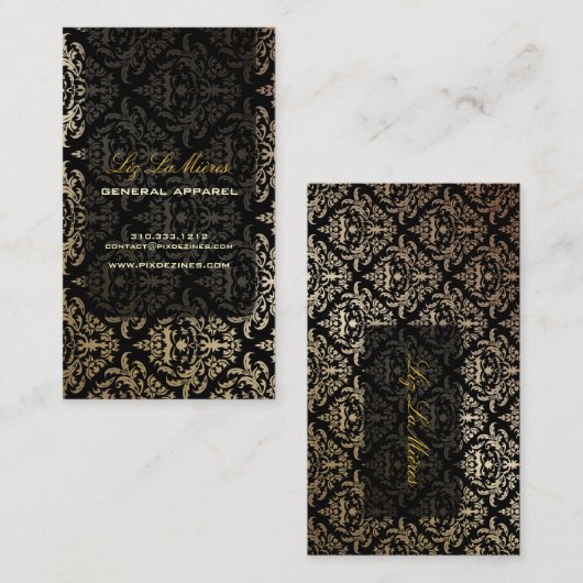 Carte De Visite PixDezines Céline Damask (Devant / Derrière)