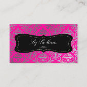 Carte De Visite PixDezines Céline Damask / Faux Silver / DO-IT-YOU (Devant)