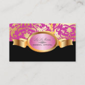 Carte De Visite PixDezines Céline Damask, rose (Devant)