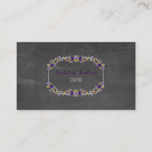 Carte De Visite PixDezines Chalkboard+Petite Fleurs