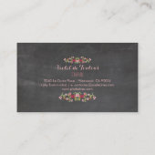 Carte De Visite PixDezines Chalkboard+Petite Fleurs (Dos)