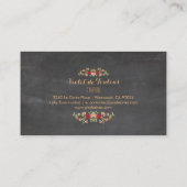 Carte De Visite PixDezines Chalkboard+Petite Fleurs (Dos)