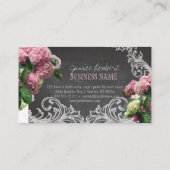 Carte De Visite PixDezines Chalkboard+Pink Hydrangea (Dos)