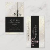 Carte De Visite PixDezines Chandelier cupcakes tourbillons/blanc n (Devant / Derrière)