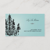 Carte De Visite PixDezines Chandelier noir+blanc/arrière - plan DO (Dos)