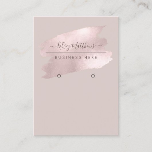 Carte De Visite PixDezines Chatoyant rose pâle à l'oreille brossée (Devant)