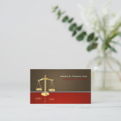 Carte De Visite PixDezines CHIC ATTORNEY/BROWN+RED (Debout devant)