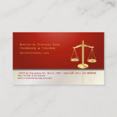 Carte De Visite PixDezines CHIC ATTORNEY/WHITE+RED (Dos)