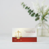 Carte De Visite PixDezines CHIC ATTORNEY/WHITE+RED (Debout devant)