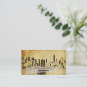 Carte De Visite PixDezines City Scape, New York, vintage (Debout devant)