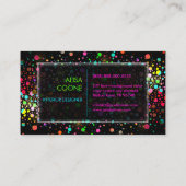 Carte De Visite PixDezines - Confetti arc-en-ciel éblouissant/poin (Dos)