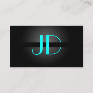 Carte De Visite PixDezines COOL NEON LIGHTS MONOGRAM/DO-IT-YOURSEL