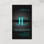 Carte De Visite PixDezines COOL NEON LIGHTS MONOGRAM/DO-IT-YOURSEL (Dos)