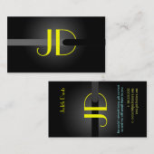 Carte De Visite PixDezines Cool Neon Lights Monogramme (Devant / Derrière)