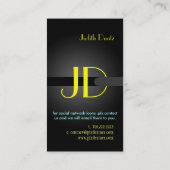 Carte De Visite PixDezines Cool Neon Lights Monogramme (Dos)