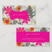 Carte De Visite PixDezines couleur Arrière - plan Hawaiian Jungle/ (Devant / Derrière)