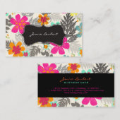 Carte De Visite PixDezines couleur Arrière - plan Hawaiian Jungle/ (Devant / Derrière)