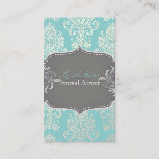 Carte De Visite PixDezines couleur Damas victorienne/do-it-yoursel (Devant)