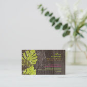 Carte De Visite PixDezines couleur feuille/do-it-yourself arrière  (Debout devant)