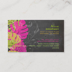Carte De Visite PixDezines couleur feuille/do-it-yourself arrière 