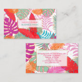 Carte De Visite PixDezines couleur forêt tropicale/DO-IT-YOURSELF (Devant / Derrière)