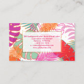 Carte De Visite PixDezines couleur forêt tropicale/DO-IT-YOURSELF (Dos)