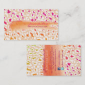 Carte De Visite PixDezines couleur léopard des neiges/do-it-yourse (Devant / Derrière)