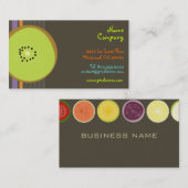 Carte De Visite PixDezines couleur rétro kiwi/do-it-yourself arriè (Devant / Derrière)