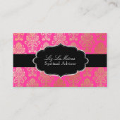 Carte De Visite PixDezines couleur rose damas victorien/DO-IT-YOUR (Devant)