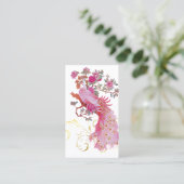 Carte De Visite PixDezines couleur rose paon/do-it-yourself arrièr (Debout devant)