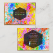 Carte De Visite PixDezines couleurs Abstraites de galaxie/néon (Devant / Derrière)