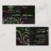 Carte De Visite PixDezines Crest Damask (Devant / Derrière)
