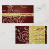 Carte De Visite PixDezines Crest Damask (Devant / Derrière)