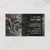 Carte De Visite PixDezines Crest Damask+Acier Brossé (Dos)