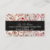 Carte De Visite PixDezines cupcakes tourbillons + blanc nacré (Dos)