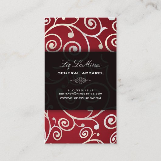 Carte De Visite PixDezines cupcakes tourbillons + blanc nacré (Devant)