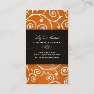Carte De Visite PixDezines cupcakes tourbillons + épice orange
