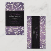 Carte De Visite PixDezines cupcakes tourbillons + lavandre (Devant / Derrière)