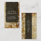 Carte De Visite PixDezines cupcakes tourbillons + or (Devant / Derrière)