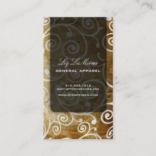 Carte De Visite PixDezines cupcakes tourbillons + or