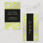 Carte De Visite PixDezines cupcakes tourbillons + peridot vert (Devant / Derrière)