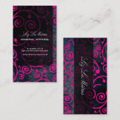 Carte De Visite PixDezines cupcakes tourbillons + rose chaud (Devant / Derrière)