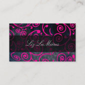 Carte De Visite PixDezines cupcakes tourbillons + rose chaud (Dos)