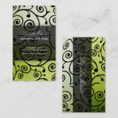 Carte De Visite PixDezines cupcakes tourbillons + vert émeraude (Devant / Derrière)