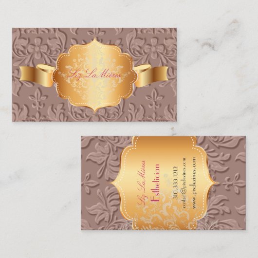 Carte De Visite PixDezines damas baroque/mauve (Devant / Derrière)