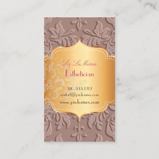 Carte De Visite PixDezines damas baroque/mauve (Dos)