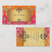 Carte De Visite PixDezines damas baroque/orange+rose (Devant / Derrière)