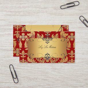 Carte De Visite PixDezines damas baroque/rouge