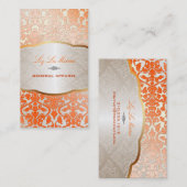 Carte De Visite PixDezines damas de la flore/orange (Devant / Derrière)
